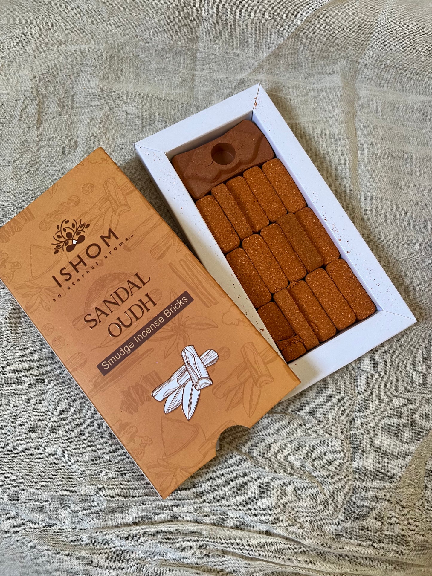 Ladrillos incienso natural de Sándalo