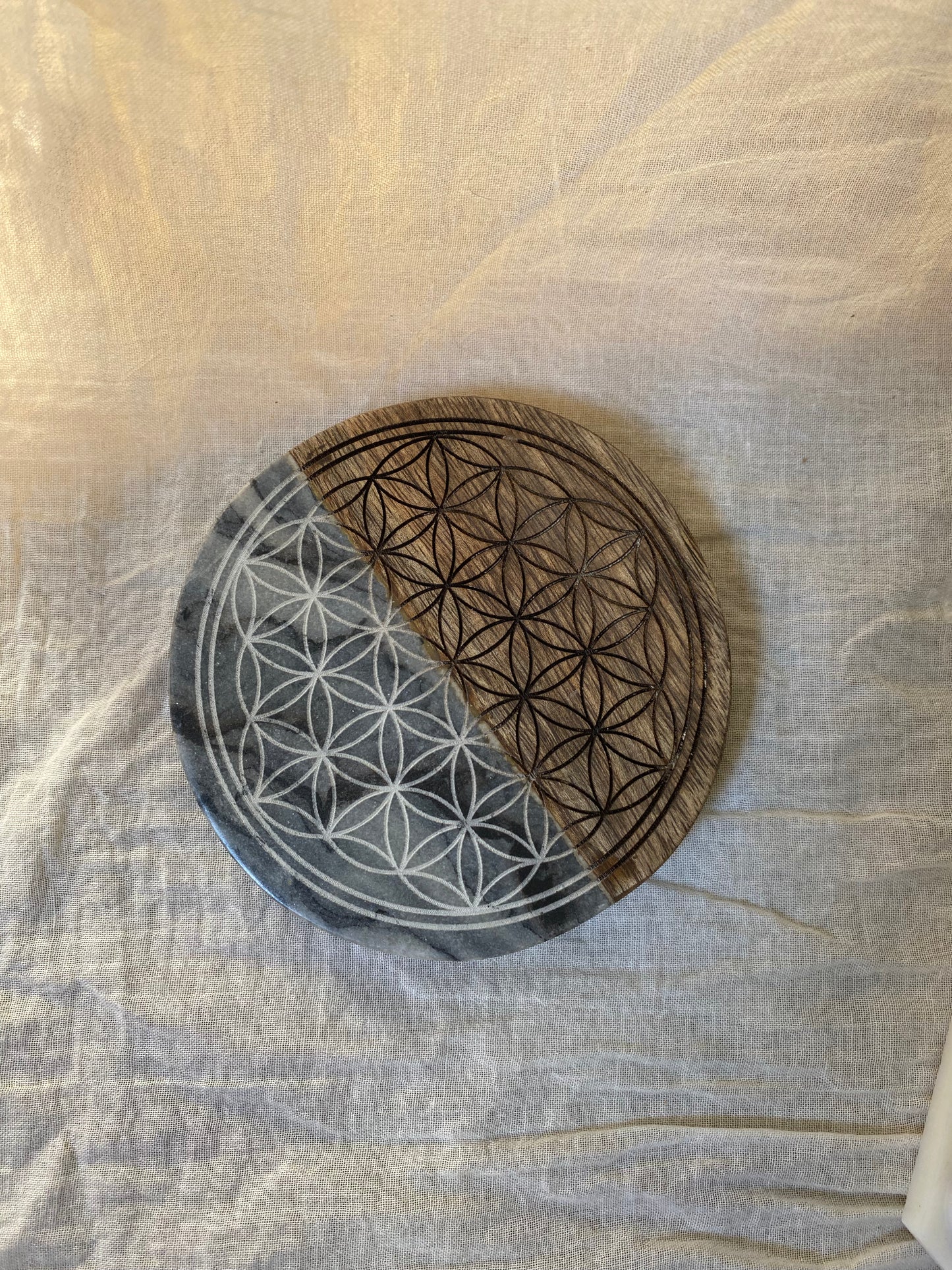 Salvamanteles "flor de la vida" bitono