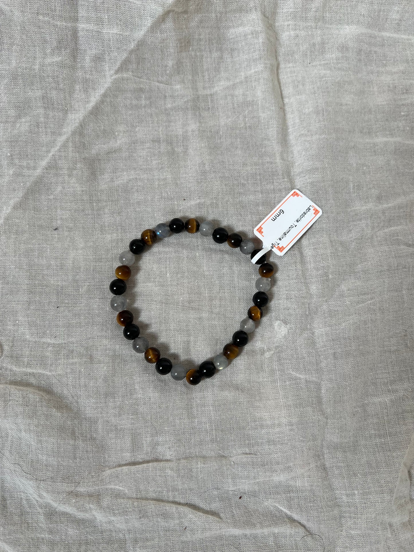 Pulsera Labradorita, Turmalina, Ojo de Tigre